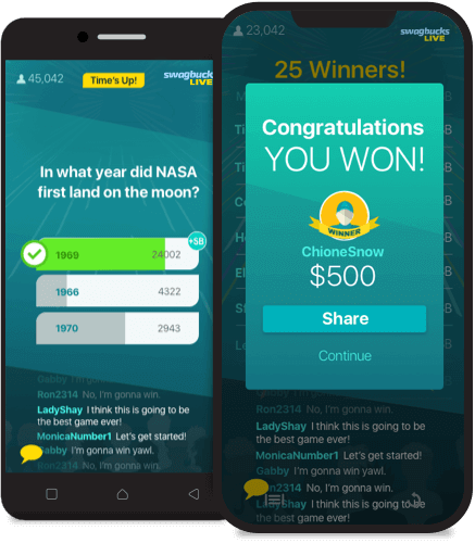 Swagbucks LIVE mobile applications